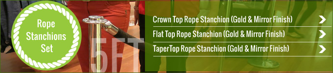 Rope Stanchions Set in 5ft BR