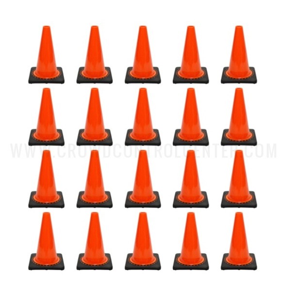 JBC Plastic Revolution Series Traffic Cone 20 PCS Set, 12" HT