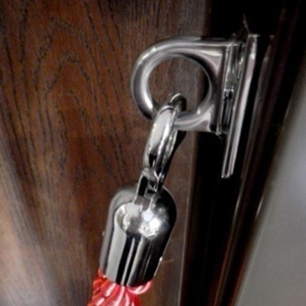 ROPE STANCHION WALL PLATE, MIRROR FINISHED