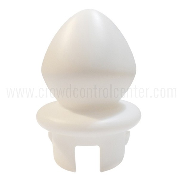 PLASTIC STANCHION REPLACEMENT HEAD - WHITE