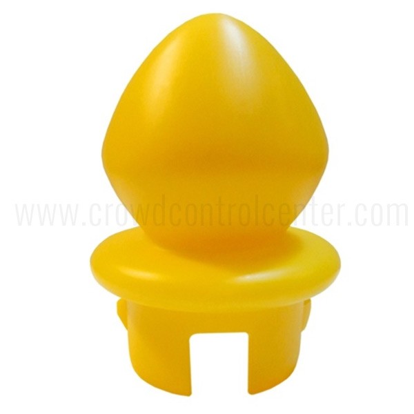 PLASTIC STANCHION REPLACEMENT HEAD - YELLOW