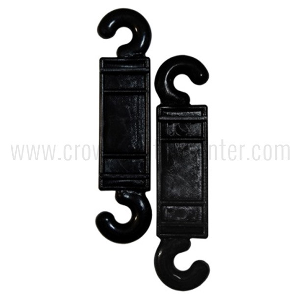 PLASTIC STANCHION REPLACEMENT C-HOOK BLACK (2PCS)