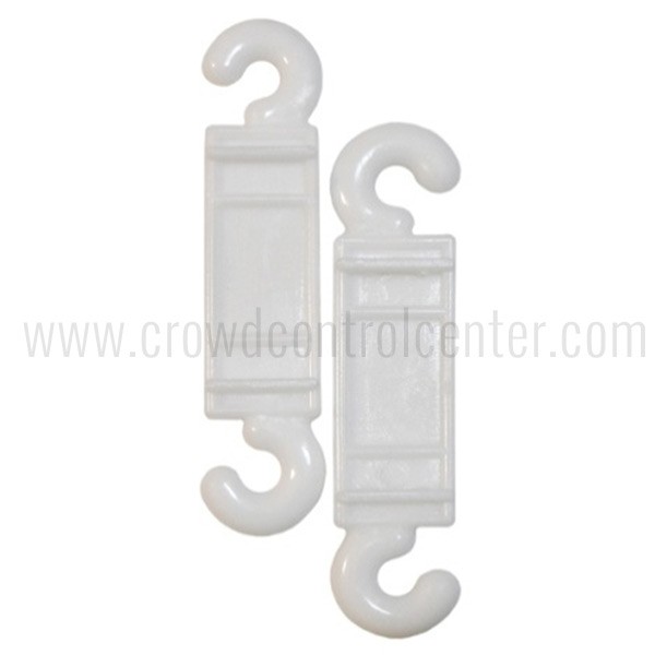 PLASTIC STANCHION REPLACEMENT C-HOOK WHITE (2PCS)