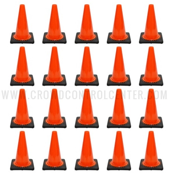 JBC Plastic Revolution Series Traffic Cone 20 PCS Set, 12" HT
