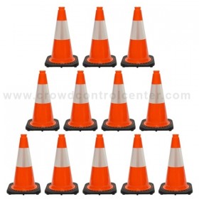 JBC Plastic Revolution Series Traffic Cone 12 PCS Set, 18" HT
