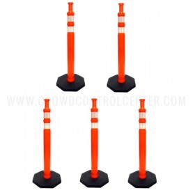 JBC Delineator 5 PCS Set, 42"H, 16 lbs, 2"x3" Reflector