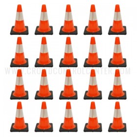 JBC Plastic Revolution Series Traffic Cone 20 PCS Set, 12" HT