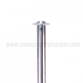 3 pcs Flat Rope Stanchion Set in Mirror Polished Stainless Steel (Braided Red)