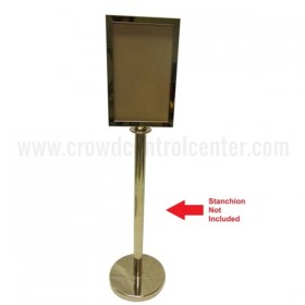 Decorative Rope Stanchion Sign Mount + Sign Frame w/Portrait 11