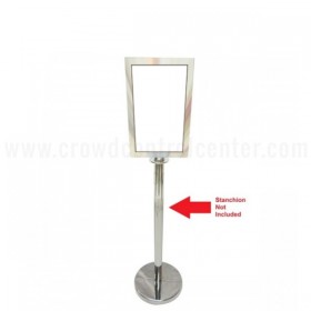 Decorative Rope Stanchion Sign Mount + Sign Frame w/Portrait 11