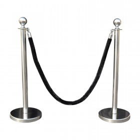 VIP Black Carpet Combo Special (6 Mirror Posts + 4 Black Ropes + 1-3' x 10' Black Carpet) 