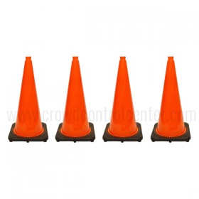 JBC Plastic Revolution Series Traffic Cone 4 PCS Set, 28" HT
