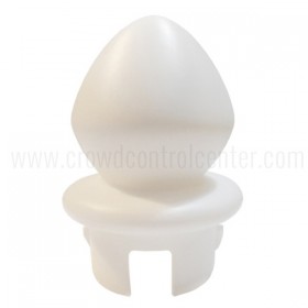 PLASTIC STANCHION REPLACEMENT HEAD - WHITE