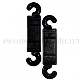 PLASTIC STANCHION REPLACEMENT C-HOOK BLACK (2PCS)