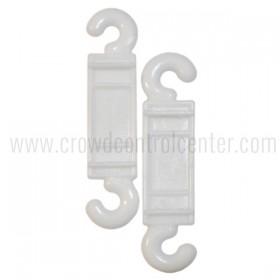 PLASTIC STANCHION REPLACEMENT C-HOOK WHITE (2PCS)