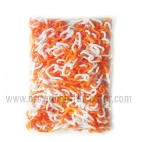 Plastic Chain Orange White 1.5" (6 mm) 50' Length