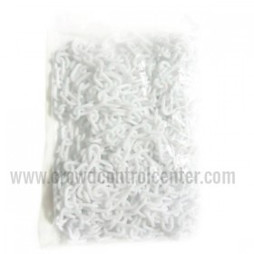 Plastic Chain White 1.5" (6 mm) 50' Length