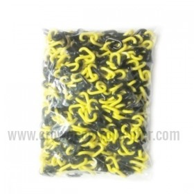 Plastic Chain Yellow Black 1.5" (6 mm) 50' Length