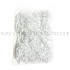 6 PCS LED COMBO SET (4 WHITE PLASTIC STANCHIONS + 2 LED POSTS + LED BOARD + 50' CHAIN)