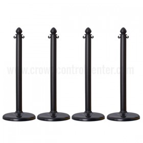 4 pcs C-Hook Black Plastic Stanchion + 32' Chain
