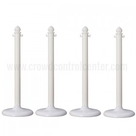 4 pcs C-Hook White Plastic Stanchion