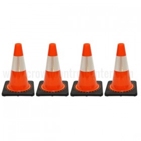 JBC Plastic Revolution Series Traffic Cone 4 PCS Set, 12" HT
