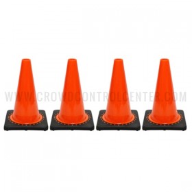 JBC Plastic Revolution Series Traffic Cone 4 PCS Set, 12" HT