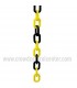 Plastic Chain Yellow Black 1.5" (6 mm) 50' Length