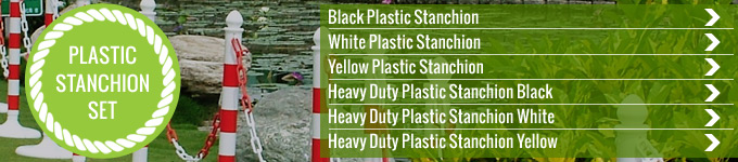 Plastic Stanchions Set, Post & Chains